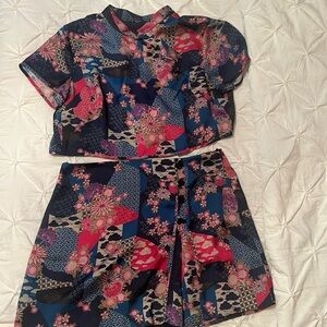 Zara 2 piece skirt set